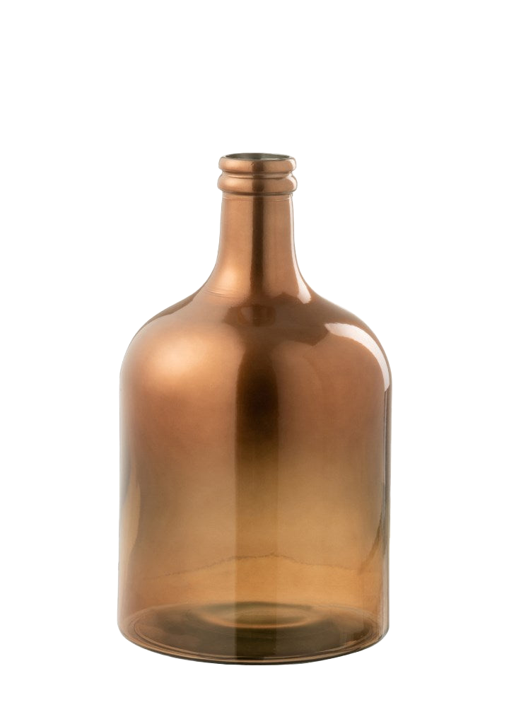 BROWN GLASS VASE / S