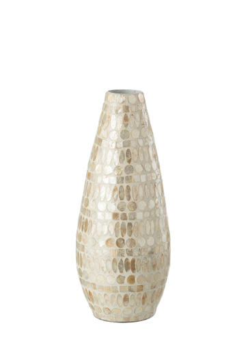 BEIGE MOSAIC VASE / TALL