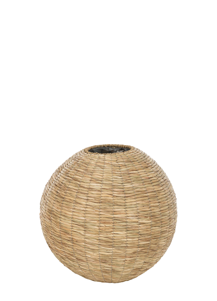 YUMI TOP WICKER VASE / L