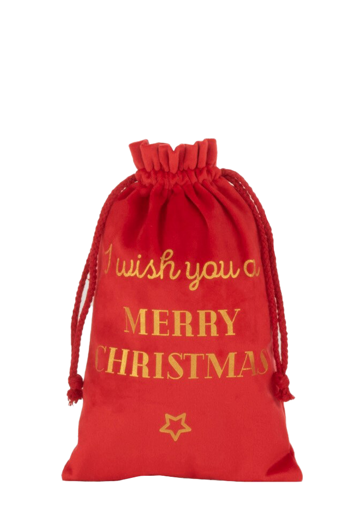 MERRY CHRISTMAS RED BAG / S