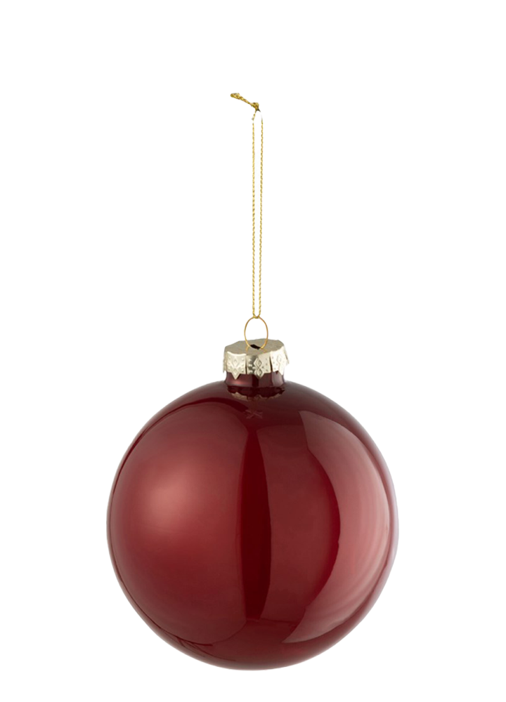 BRIGHT RED CHRISTMAS ORNAMENT / M