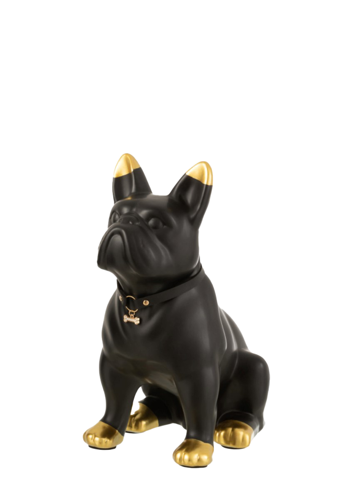 BULLDOG WITH NECKLACE / SITTING