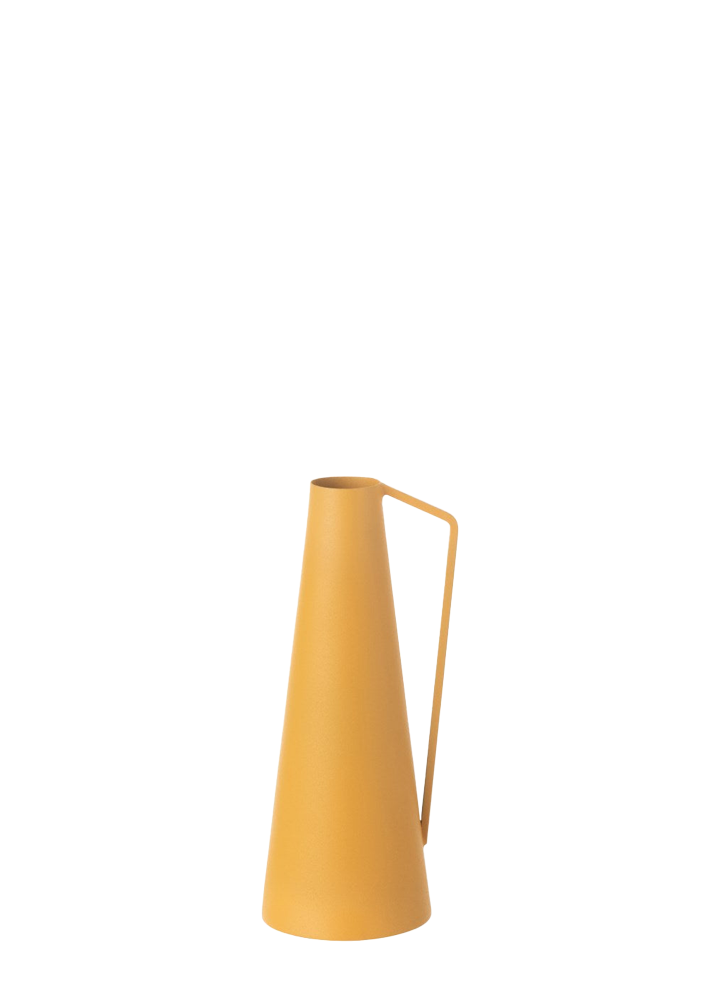 METAL VASE YELLOW / S