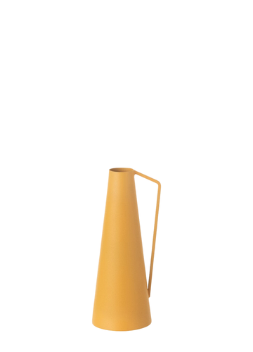 METAL VASE YELLOW / S