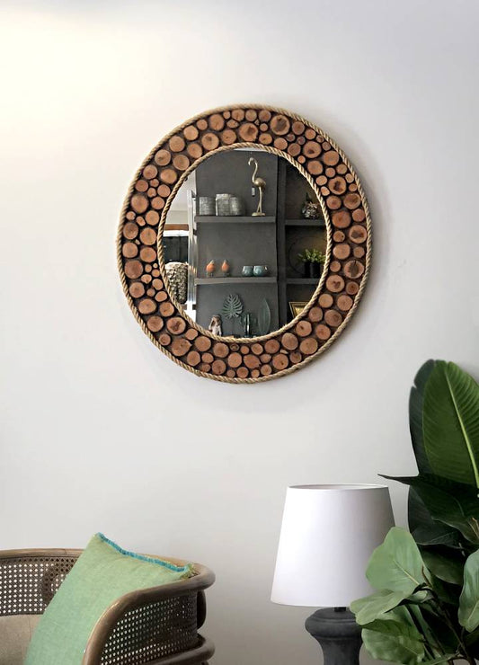 VITALE WOODEN MIRROR