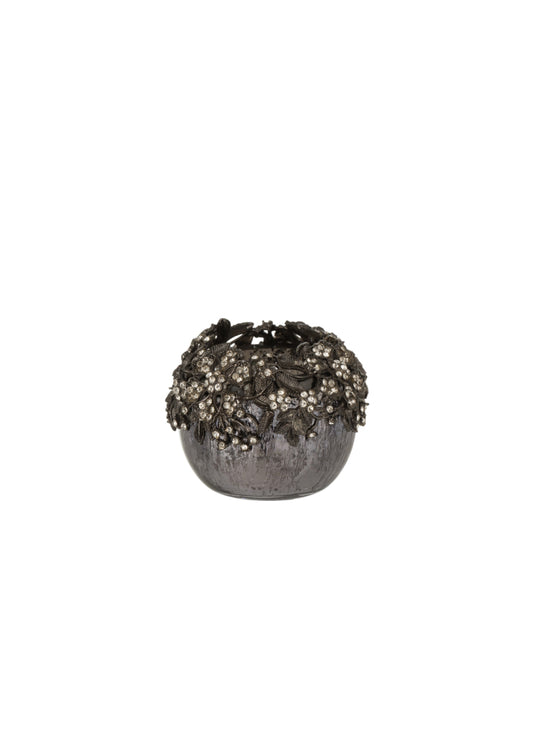 STONE DETAILED SILVER TOP T-LIGHT - S